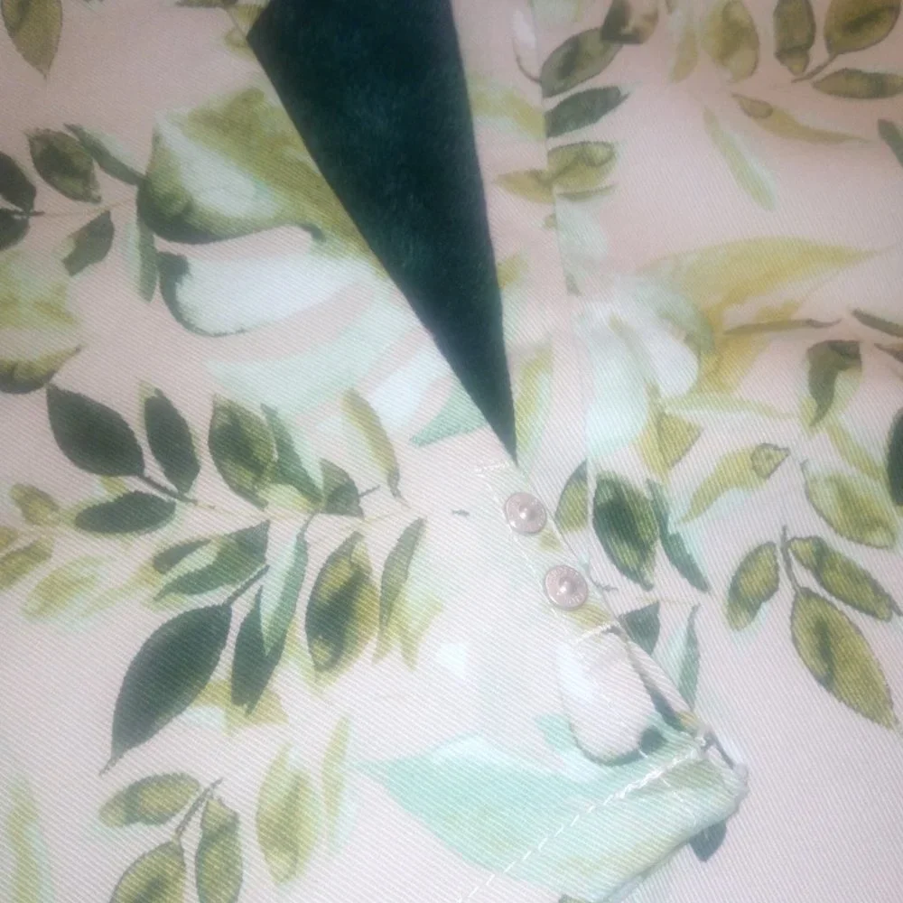 NWT Gloria Vanderbilt Amanda Capri Jeans in Stonewood & Palm Jungle Print Sz 12 - Picture 5 of 14